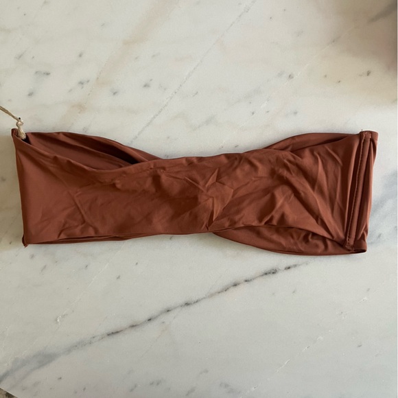 Toast Swim Free People | Signature Cinch Bandeau Top Patina Large NWT - Picture 6 of 8